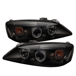 Pontiac G6 Headlights - SPYDER - Projector LED Halo - Black Smoke - `05-`08