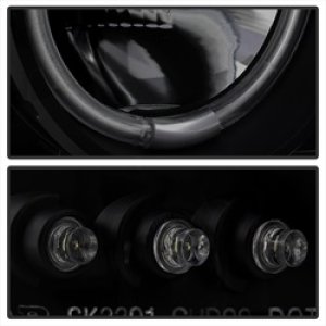 GMC Sierra 1500 Headlights - SPYDER - CCFL Halo LED Projector - Black Smoke - `99-`06
