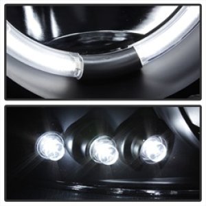 GMC Sierra 1500 Headlights - SPYDER - CCFL Halo LED Projector - Black Smoke - `99-`06