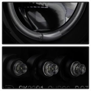 GMC Sierra 2500 Headlights - SPYDER - CCFL Halo LED Projector - Black Smoke - `99-`06