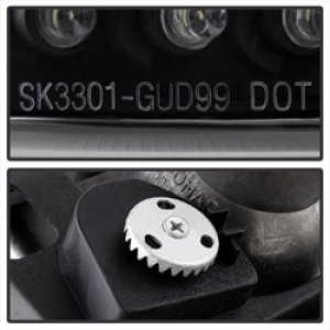 GMC Sierra 2500 Headlights - SPYDER - CCFL Halo LED Projector - Black Smoke - `99-`06