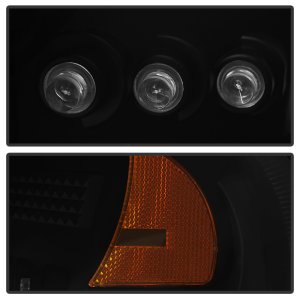 GMC Sierra 2500 Headlights - SPYDER - CCFL Halo LED Projector - Black Smoke - `99-`06