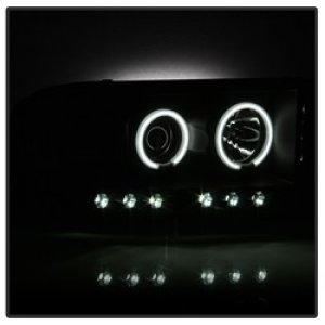 Dodge Ram 1500 Headlights - SPYDER - Projector CCFL Halo LED - Black Smoke - `02-`05