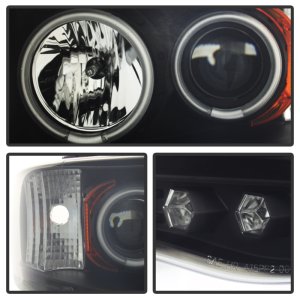 Dodge Ram 1500 Headlights - SPYDER - Projector CCFL Halo LED - Black Smoke - `02-`05