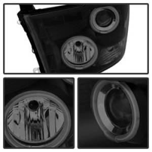 Dodge Ram 1500 Headlights - SPYDER - CCFL Halo LED - Blk Smke - Black Smoke - `09-`14