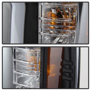 Chevrolet Silverado 1500 Headlight Set - SPYDER - Projector + Light Bar DRL - Black - `14-`16