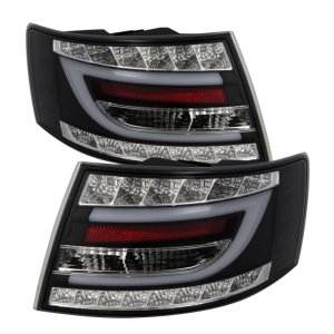 Audi A6 LED Tail Lights - SPYDER - Light Bar LED - Black - `05-`08