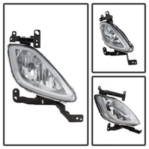 Hyundai Elantra Fog Light Assembly - SPYDER - OE Style W/Switch - Clear - `11-`13