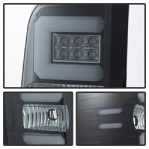 GMC 3500 Dually LED Tail Lights - SPYDER - Light Bar - Black Smoke - `15-`19