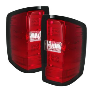 Chevrolet 1500 LED Tail Lights - SPYDER - Light Bar - Red Clear - `14-`16 Chevrolet 1500 LED Tail Lights - SPYDER - Light Bar - Red Clear - `14-`16