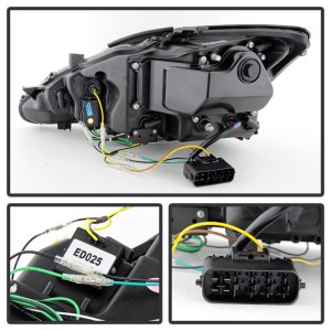 Lexus IS 250 Headlights - SPYDER - Projector DRL - Black - `06-`10