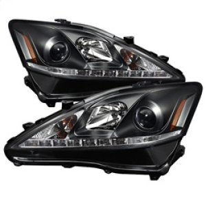 Lexus IS 250 Headlights - SPYDER - Projector DRL - Black - `06-`10