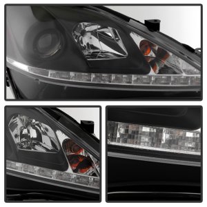 Lexus IS 250 Headlights - SPYDER - Projector DRL - Black - `06-`10