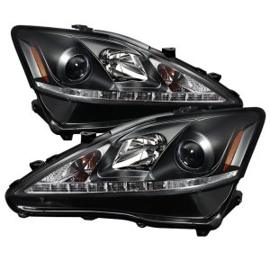 Lexus IS 350 Headlights - SPYDER - Projector DRL - Black - `06-`10 Lexus IS 350 Headlights - SPYDER - Projector DRL - Black - `06-`10