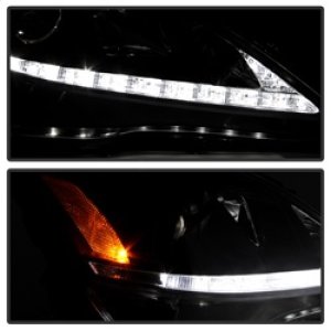 Lexus IS 350 Headlights - SPYDER - Projector DRL - Black - `06-`10
