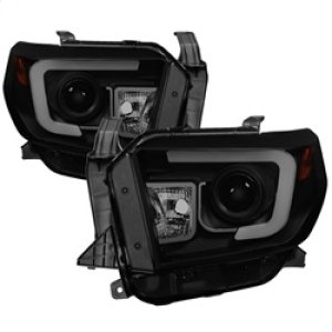 Toyota Tundra Headlights - SPYDER - Light Bar DRL, Projector - Black Smoke - `14-`16