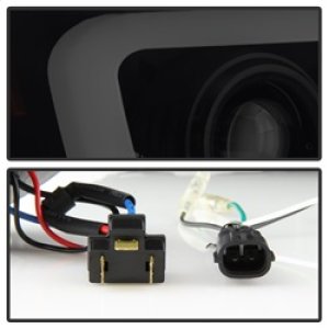 Toyota Tundra Headlights - SPYDER - Light Bar DRL, Projector - Black Smoke - `14-`16