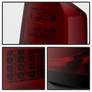 Toyota Tundra LED Tail Lights - SPYDER - Light Bar - Red Smoke - `14-`16
