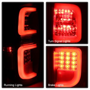Toyota Tundra LED Tail Lights - SPYDER - Light Bar - Black - `14-`16