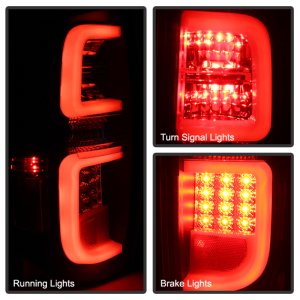 Toyota Tundra LED Tail Lights - SPYDER - Light Bar - Black - `14-`16