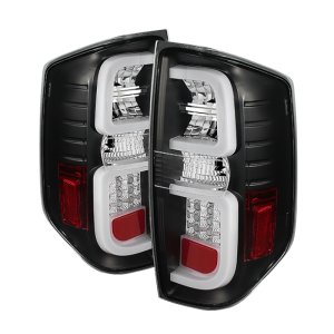 Toyota Tundra LED Tail Lights - SPYDER - Light Bar - Black - `14-`16