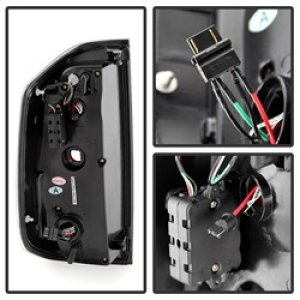 Toyota Tundra LED Tail Lights - SPYDER - Light Bar - Black Smoke - `14-`16