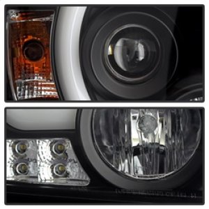 GMC Sierra Headlights - SPYDER - Projector, Light Bar DRL - Black - `14-`16