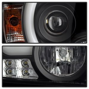 GMC Sierra Headlights - SPYDER - Projector, Light Bar DRL - Black - `14-`16
