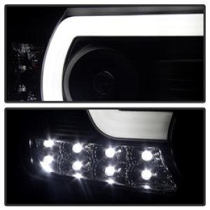 GMC Sierra Headlights - SPYDER - Projector, Light Bar DRL - Black - `14-`16