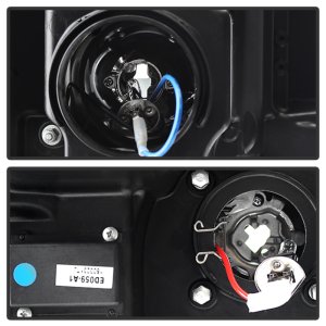 GMC Sierra Headlights - SPYDER - Projector, Light Bar DRL - Black - `14-`16