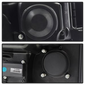 GMC Sierra Headlights - SPYDER - Projector, Light Bar DRL - Black - `14-`16