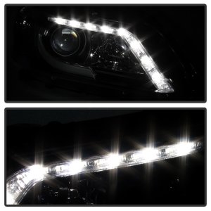 Honda Accord Headlights - SPYDER - Light Bar DRL - Black - `13-`15