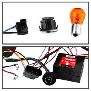 Volkswagen Golf Headlights - SPYDER - Projector DRL LED Red Stripe - Black - `14-`16