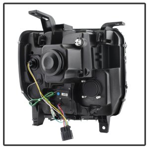 GMC Sierra Headlights - SPYDER - Projector Light Bar DRL - Chrome - `14-`16