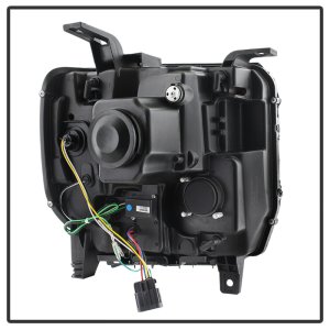 GMC Sierra Headlights - SPYDER - Projector Light Bar DRL - Chrome - `14-`16