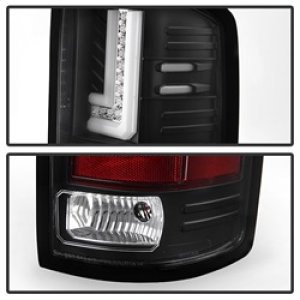 GMC Sierra LED Tail Lights - SPYDER - Black - `14-`16