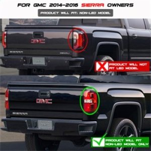 GMC Sierra LED Tail Lights - SPYDER - Black - `14-`16