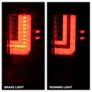 GMC Sierra LED Tail Lights - SPYDER - Spyder - Red Clear - `14-`16