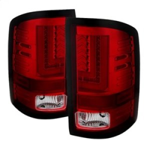 GMC Sierra LED Tail Lights - SPYDER - Spyder - Red Clear - `14-`16