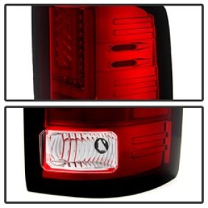 GMC Sierra LED Tail Lights - SPYDER - Spyder - Red Clear - `14-`16