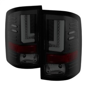 GMC Sierra LED Tail Lights - SPYDER - Black Smoke - `14-`16