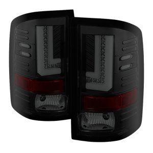 GMC Sierra LED Tail Lights - SPYDER - Black Smoke - `14-`16