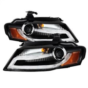 Audi A4 Headlight Set - SPYDER - Projector, DRL LED, Xenon/HID Model Only - Black - `09-`12