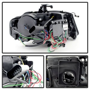 Audi A4 Headlight Set - SPYDER - Projector, DRL LED, Xenon/HID Model Only - Black - `09-`12