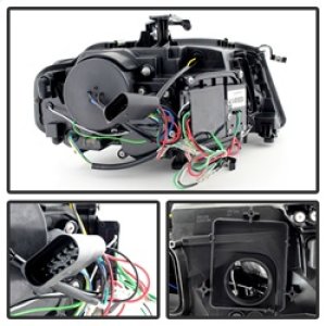 Audi A4 Headlight Set - SPYDER - Projector, DRL LED, Xenon/HID Model Only - Black - `09-`12
