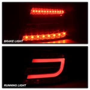 Audi A6 LED Tail Lights - SPYDER - Version 2 Light Bar - Black - `05-`08
