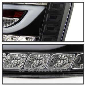 Audi A6 LED Tail Lights - SPYDER - Version 2 Light Bar - Black - `05-`08