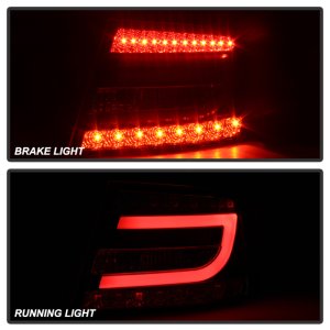 Audi A6 LED Tail Lights - SPYDER - Version 2 Light Bar - Black - `05-`08