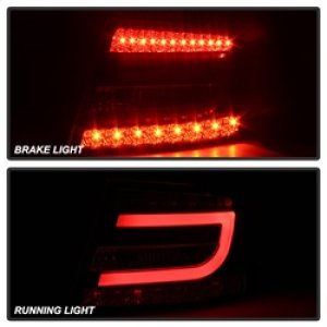 Audi A6 LED Tail Lights - SPYDER - Version 2 Light Bar - Black - `05-`08