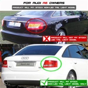 Audi A6 LED Tail Lights - SPYDER - Version 2 Light Bar - Black - `05-`08